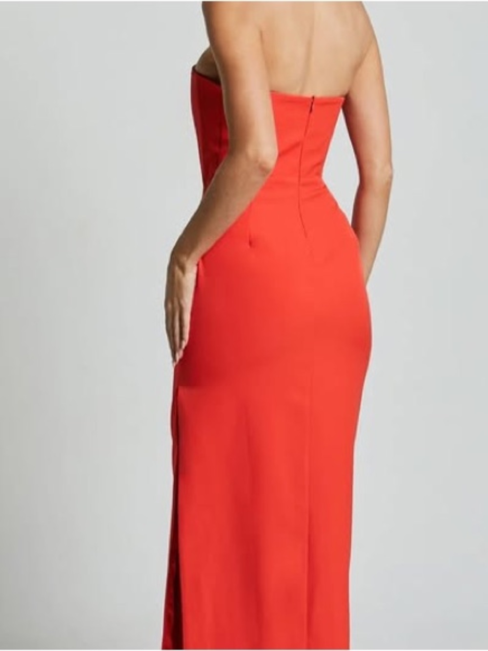 Showpo Red Strapless Midi Dress Sz4 - Picture 5 of 11
